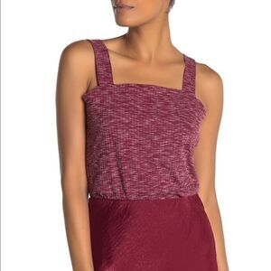 Bobeau Ribbed Marled Tank  